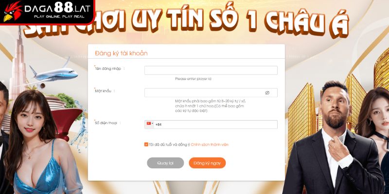Đăng Ký DAGA88 - Hướng Dẫn Chi Tiết Cho Tân Thủ Tham Gia 3 Xác minh thông tin đăng ký DAGA88 Xác minh thông tin đăng ký DAGA88